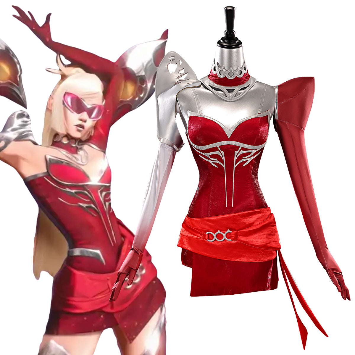 League Of Legends LOL K/DA FIRESTARTER Kai'Sa B Edition Cosplay Costume