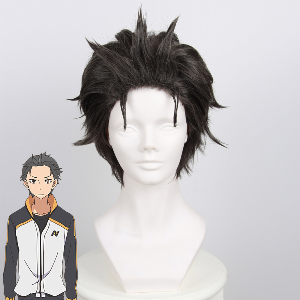 Re: Life In A Different World From Zero Subaru Natsuki Black Cosplay Wig 400A