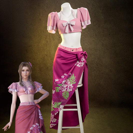 Final Fantasy VII Rebirth FF7R Aerith Gainsborough Beachwear Cosplay Costume