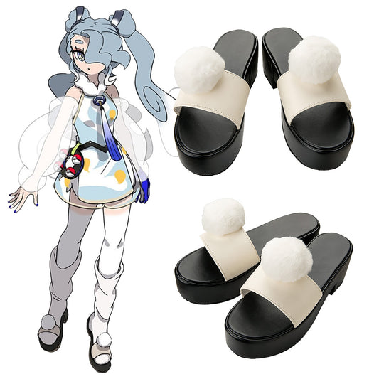 Project Voltage Pokemon X Hatsune Miku Flying-type White Blue Cosplay Shoes