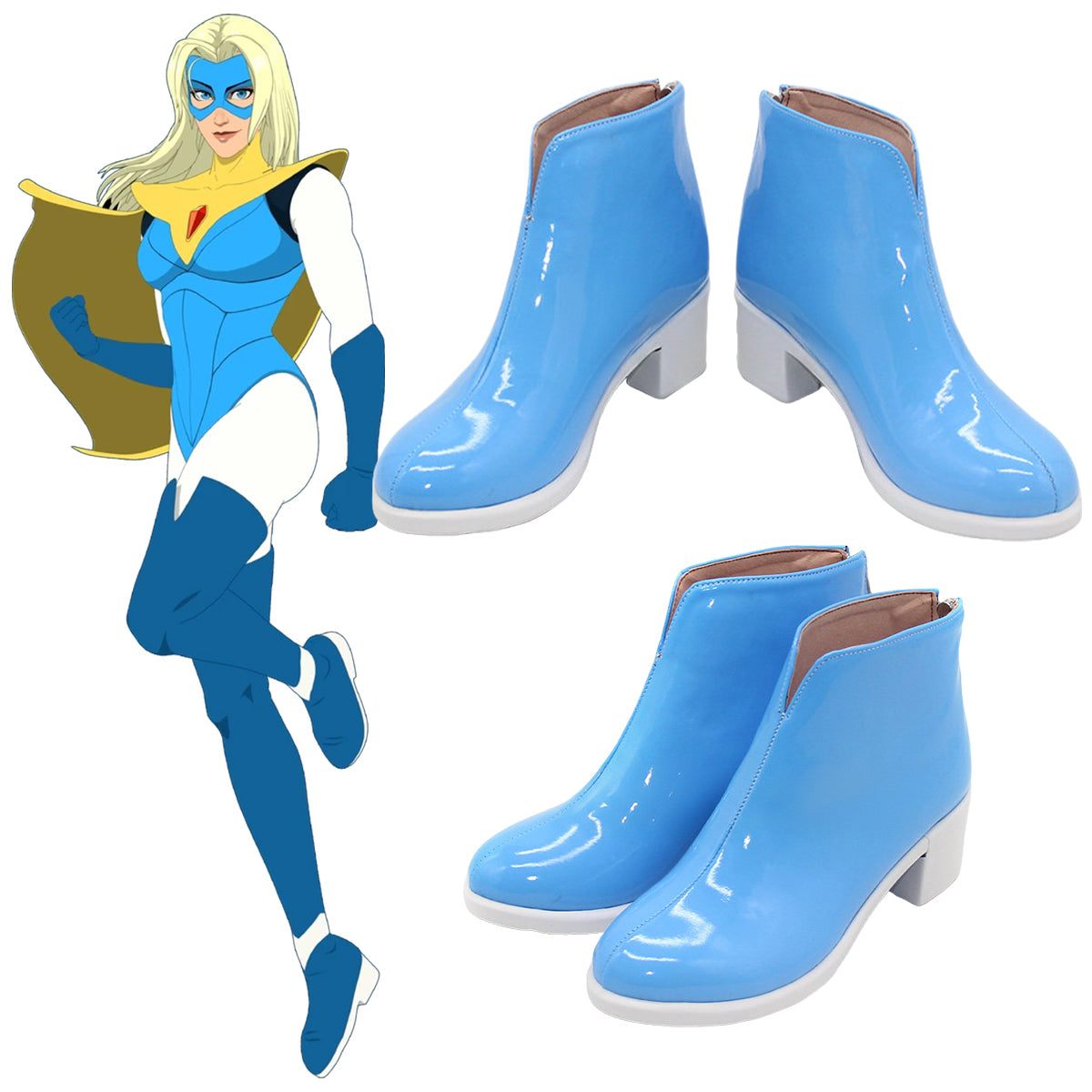 Akatsuki Deidara aus Naruto Halloween Weiße Schuhe Cosplay Stiefel