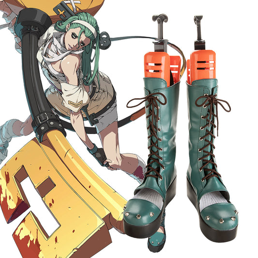 Guilty Gear -Strive- A.B.A Green Shoes Cosplay Boots