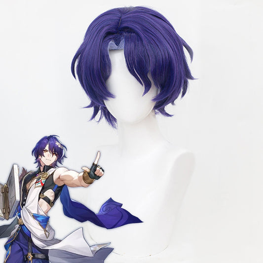 Honkai: Star Rail Dr.Ratio Purple Cosplay Wig