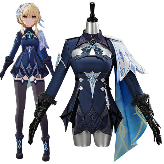 Genshin Impact Lumine Snezhnaya Outfit Cosplay Costume