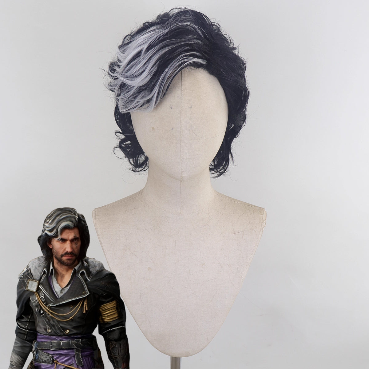 Clair Obscur: Expedition 33 Verso Black Cosplay Wig