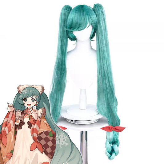Vocaloid 2024 Snow Miku Hatsune Miku Halloween Green Cosplay Wig  