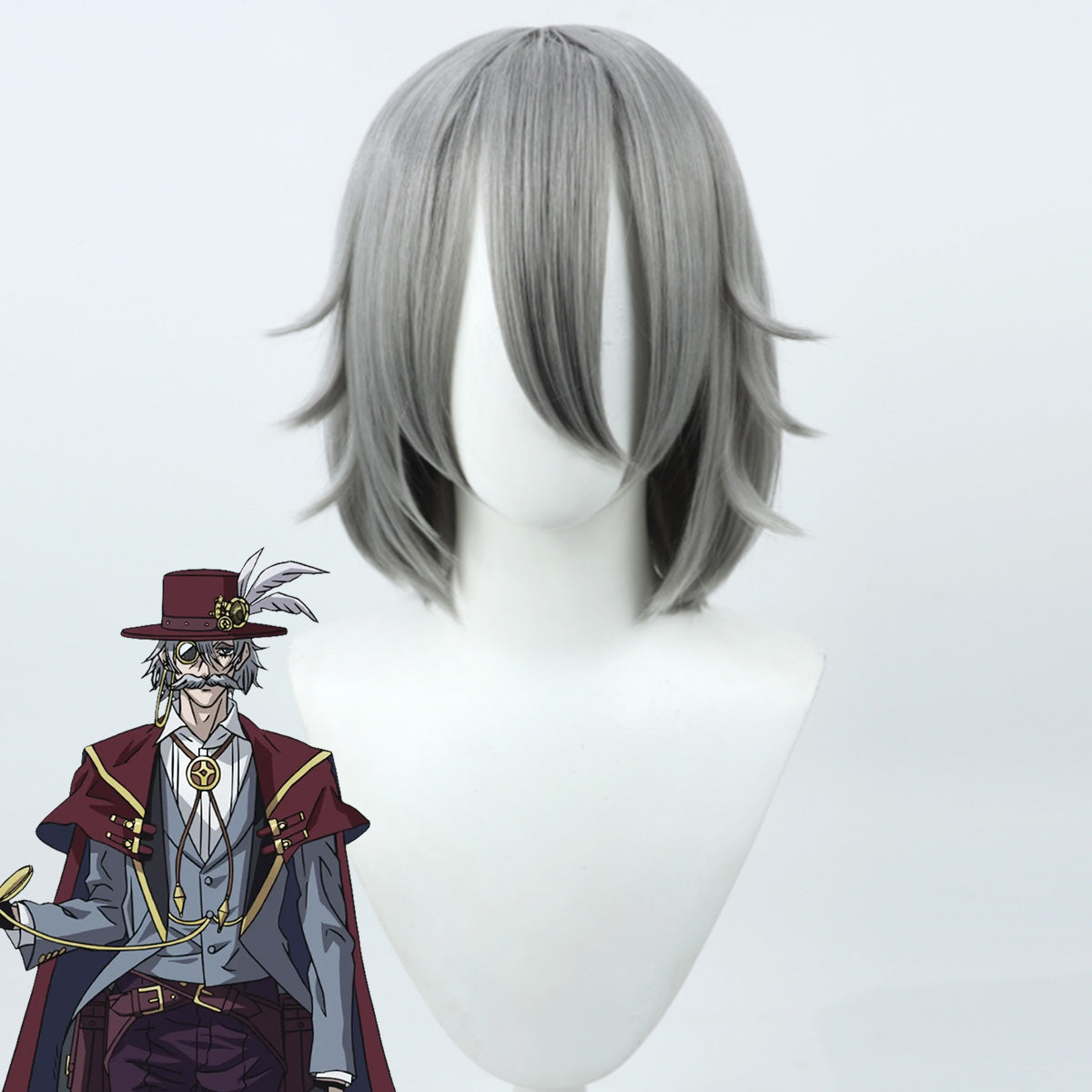 Zhongli von Genshin Impact Halloween braune Cosplay-Perücke