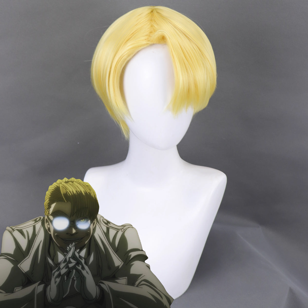 Hellsing The Major Golden Cosplay Wig