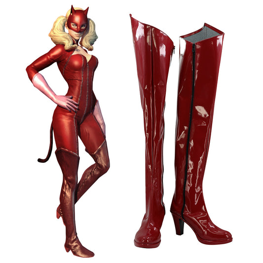 Persona 5 Ann Takamaki Red Shoes Cosplay Boots - B Edition