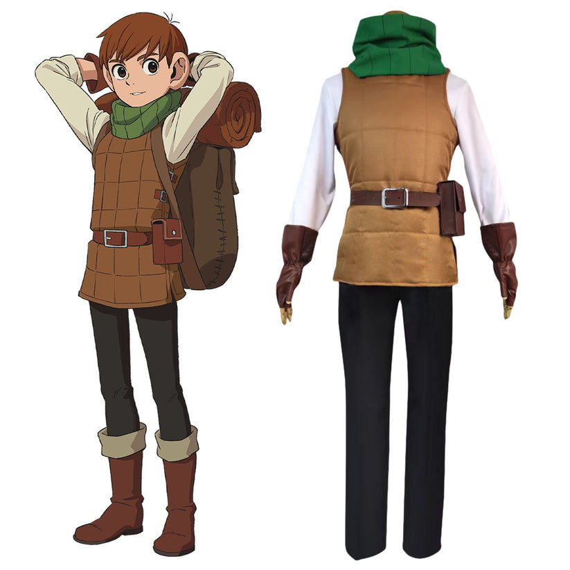 Delicious in Dungeon Chilchuck Tims Top Pants Set Party Carnival Halloween Cosplay Costume main image 1