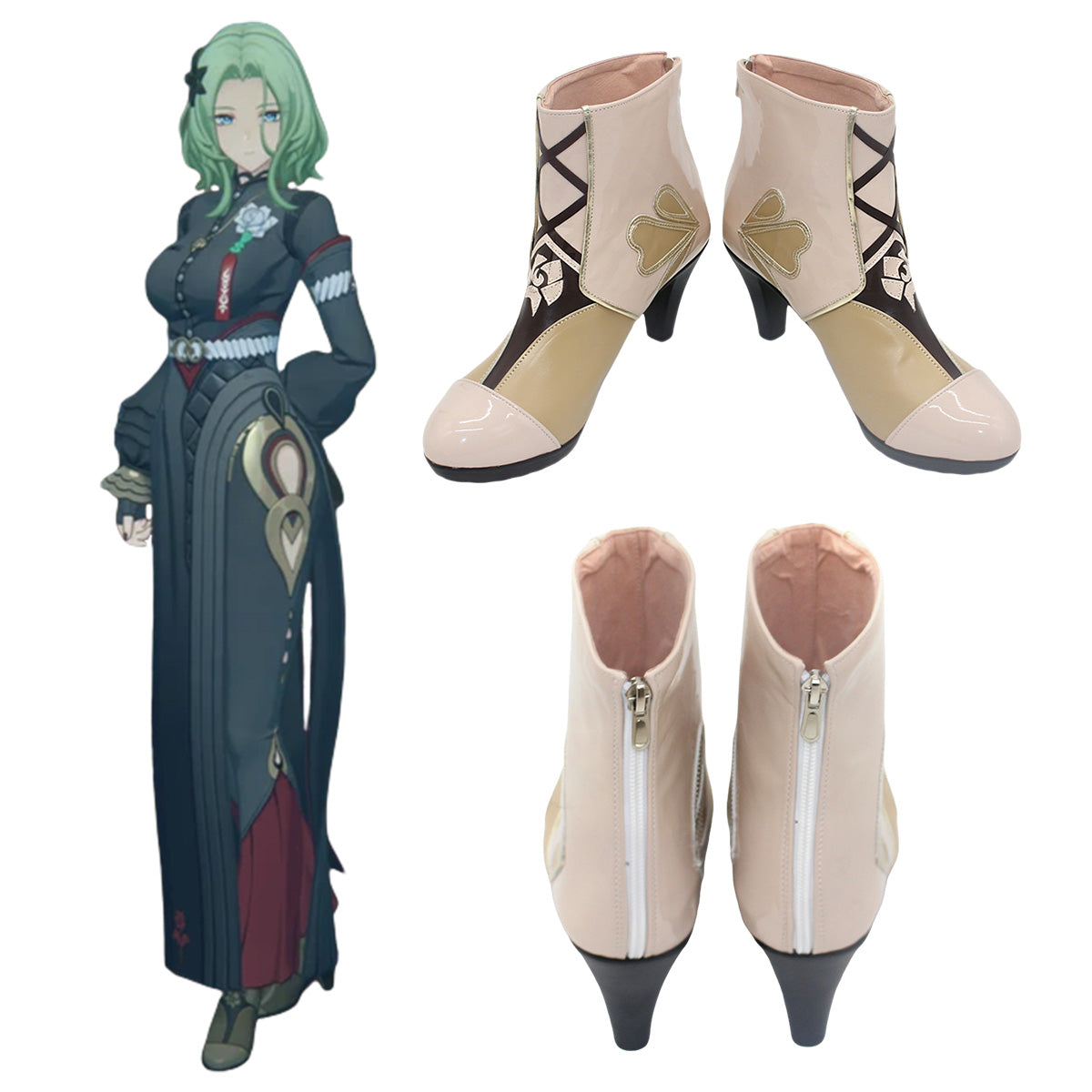 Akatsuki Deidara aus Naruto Halloween Weiße Schuhe Cosplay Stiefel