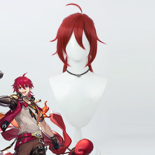 Honkai: Star Rail Luka Red Cosplay Wig
