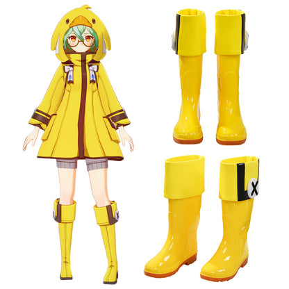 Akatsuki Deidara de Naruto Halloween zapatos blancos botas de Cosplay