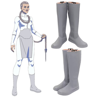 Akatsuki Deidara de Naruto Halloween zapatos blancos botas de Cosplay