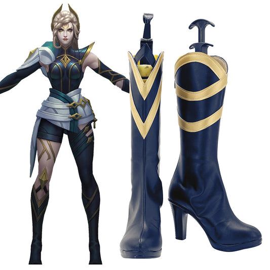 League of Legends LOL Sentinel Diana Blue Shoes Cosplay Boots
