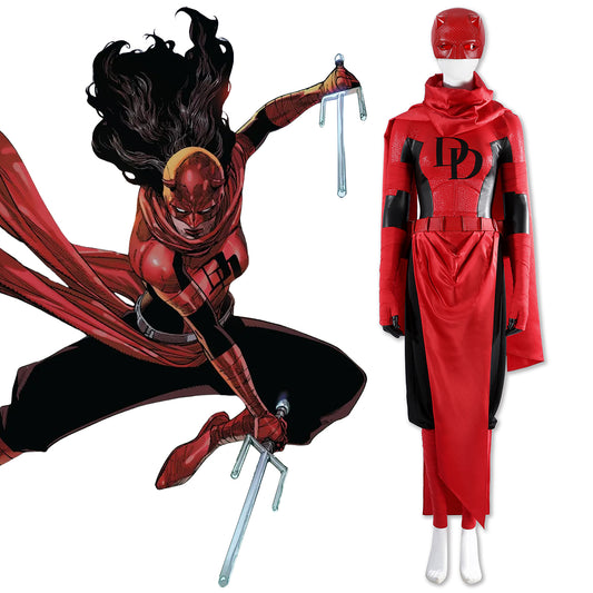 Marvel Daredevil Woman Without Fear Female Daredevil Elektra Natchios Cosplay Costume