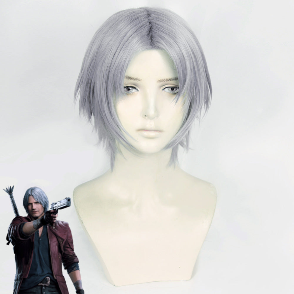 Devil May Cry 5 Dante Silver White Cosplay Wig