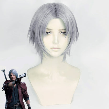 Devil May Cry 5 Dante Silver White Cosplay Wig