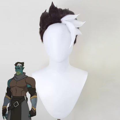 Critical Role The Mighty Nein Fjord Stone Black White Cosplay Wig