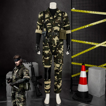 Metal Gear Solid Delta: Snake Eater Big Boss Naked Snake Military Camouflage Uniforms Cosplay Costume