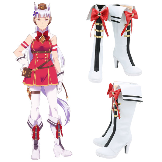 Uma Musume: Pretty Derby Season 2 Gold Ship White Shoes Cosplay Boots