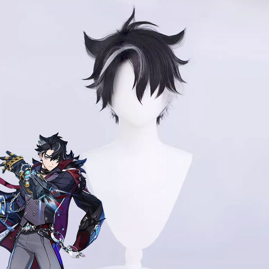 Genshin Impact Wriothesley Black Cosplay Wig