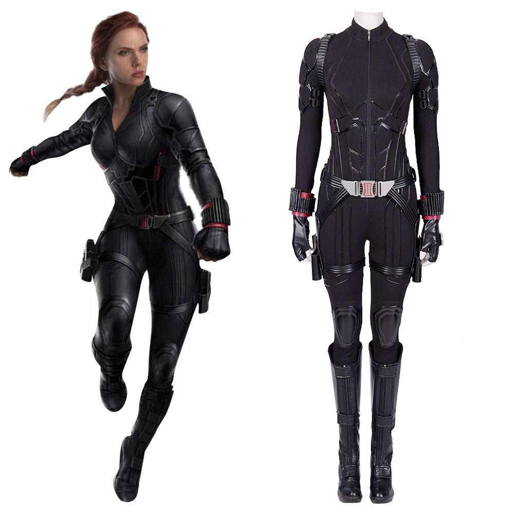Marvel Avengers 4: Endgame Avengers Black Widow Natasha Romanoff Halloween Cosplay Costume-No Boots
