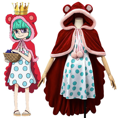 One Piece Sugar Red Suit Cosplay Costume