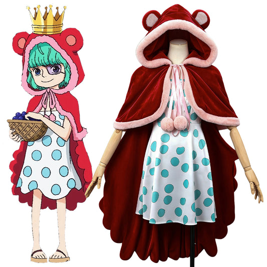 One Piece Sugar Red Suit Cosplay Costume