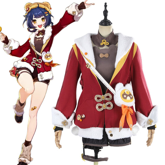 Genshin Impact Lantern Rite 5.3 Version Xiangling New Skin Cosplay Costume