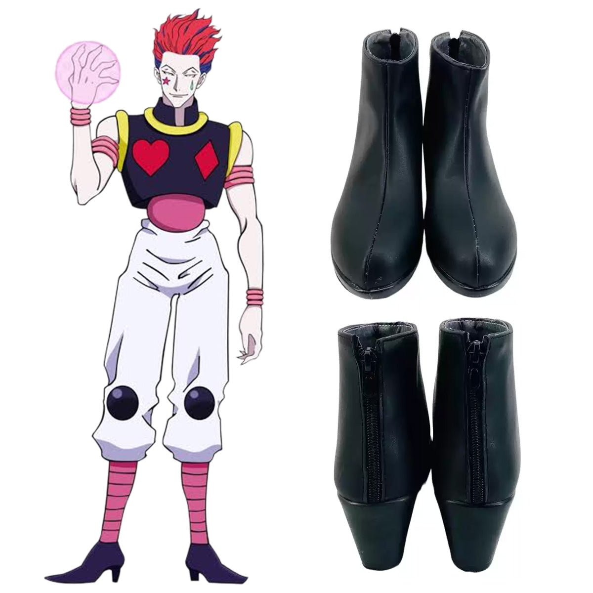 HUNTER×HUNTER Hisoka Black Cosplay Shoes