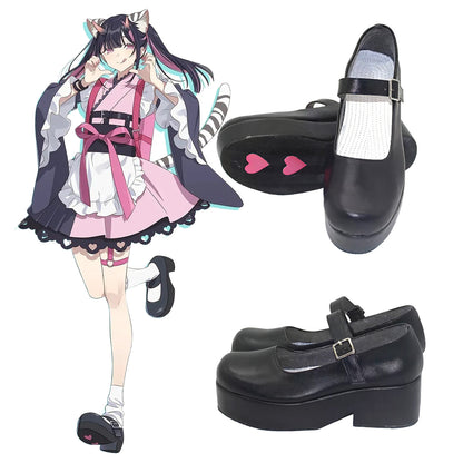 Cosmic Princess Kaguya! Noi Komazawa Black Cosplay Shoes