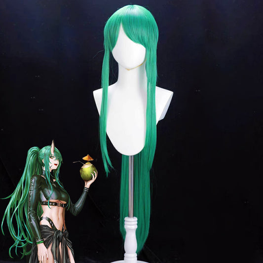 Arknights Hoshiguma High Ponytail Green Cosplay Wig