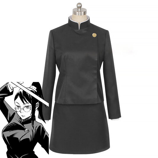Jujutsu Kaisen Sorcery Fight Maki Zenin Shoko Ieiri Black Cosplay Costume