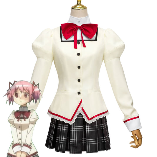 Puella Magi Madoka Magica: Walpurgisnacht Rising Madoka Kaname Uniform Cosplay Costume