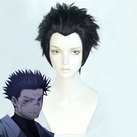Jujitsu Fight Sukuna Megume Black Cosplay Wig