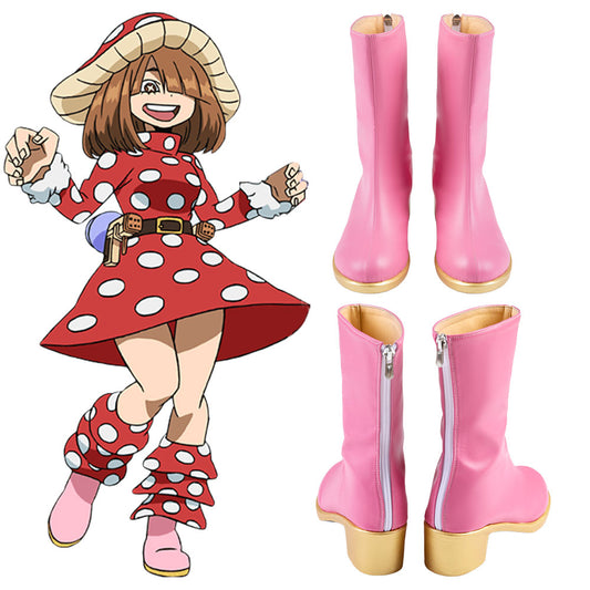 My Hero Academia Boku No Hero Akademia Kinoko Komori Pink Cosplay Shoes