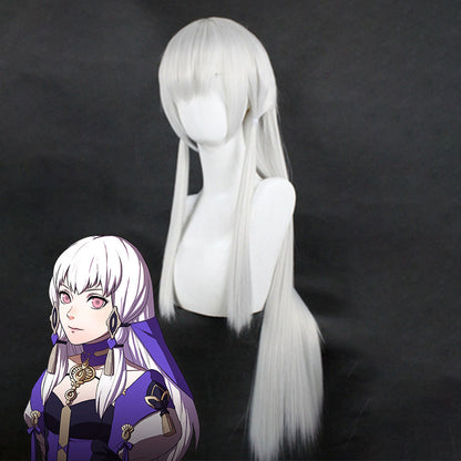 FE: Three Houses 5 Years Lysithea Timeskip White Cosplay Wig