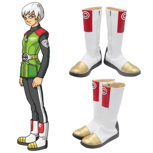 D Ball Xenoverse 3 Male Player MC White Shoes Cosplay Boots