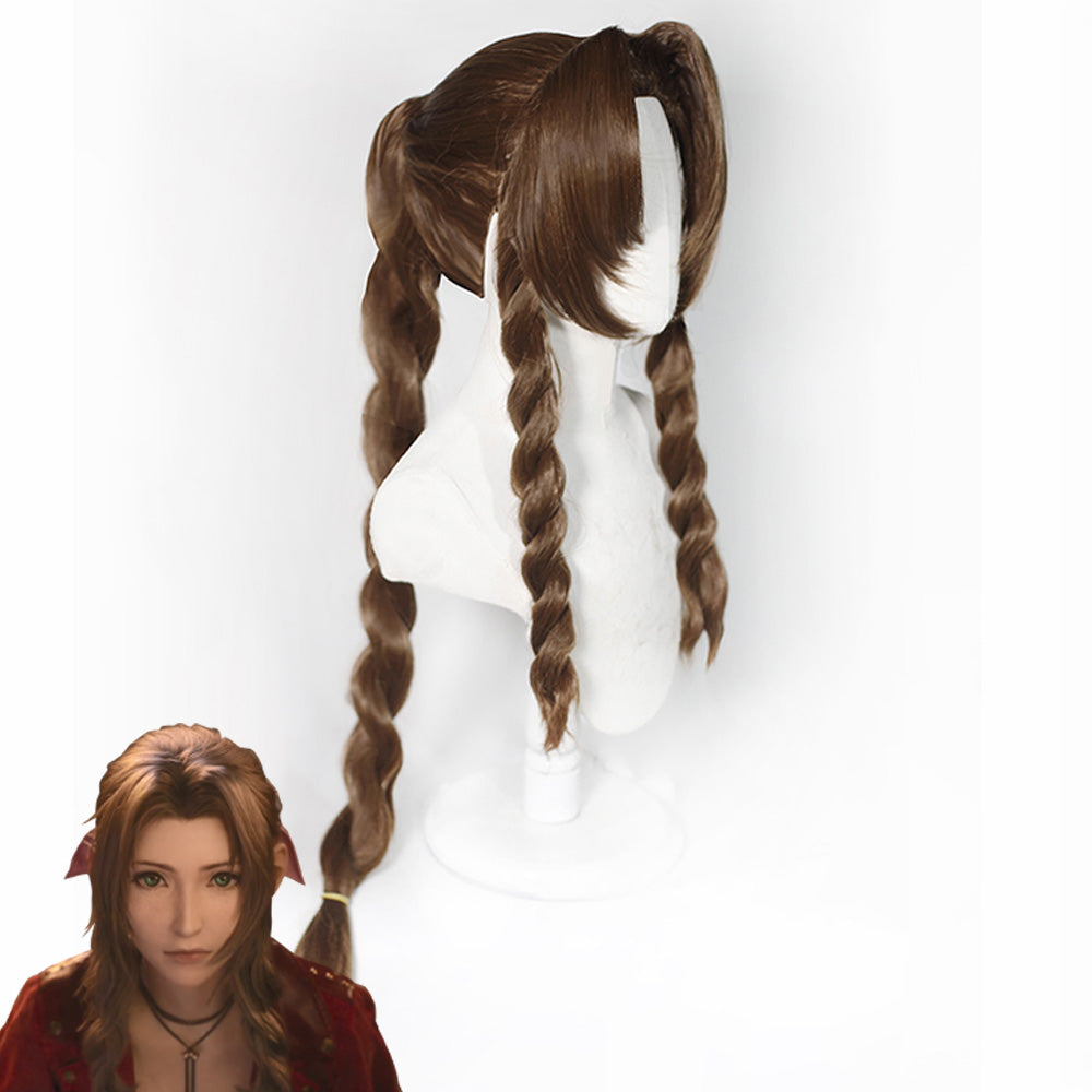 【in stock】Final Fantasy VII Remake Rebirth FF7 Aerith Gainsborough Aeris Brown Cosplay Wig