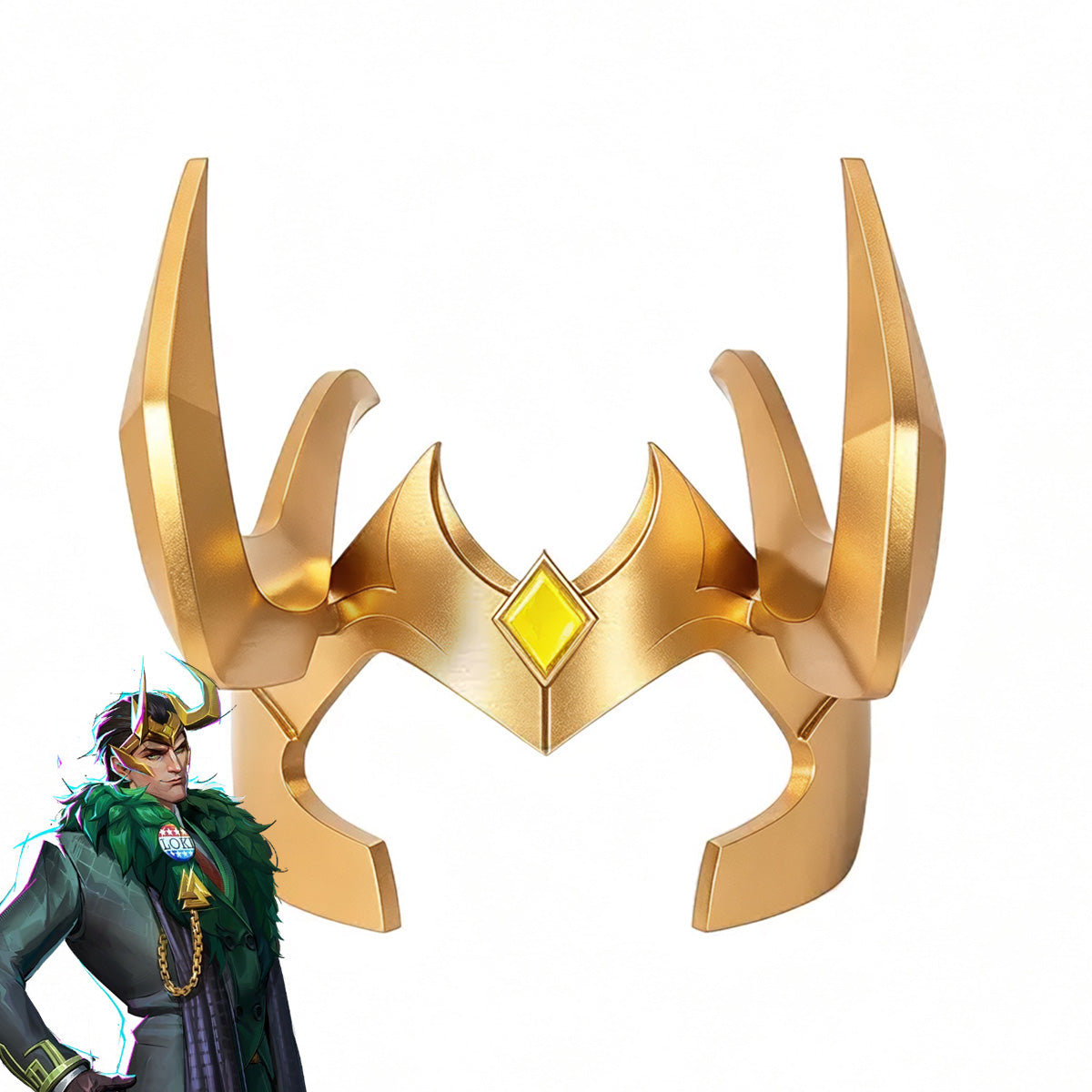 Marvel Rivals Loki Loki Presidential Attire Skin Head Wear Cosplay Accessory Prop