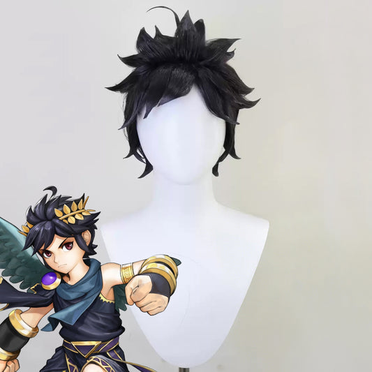 Kid Icarus: Uprising Dark Pit Black Cosplay Wig
