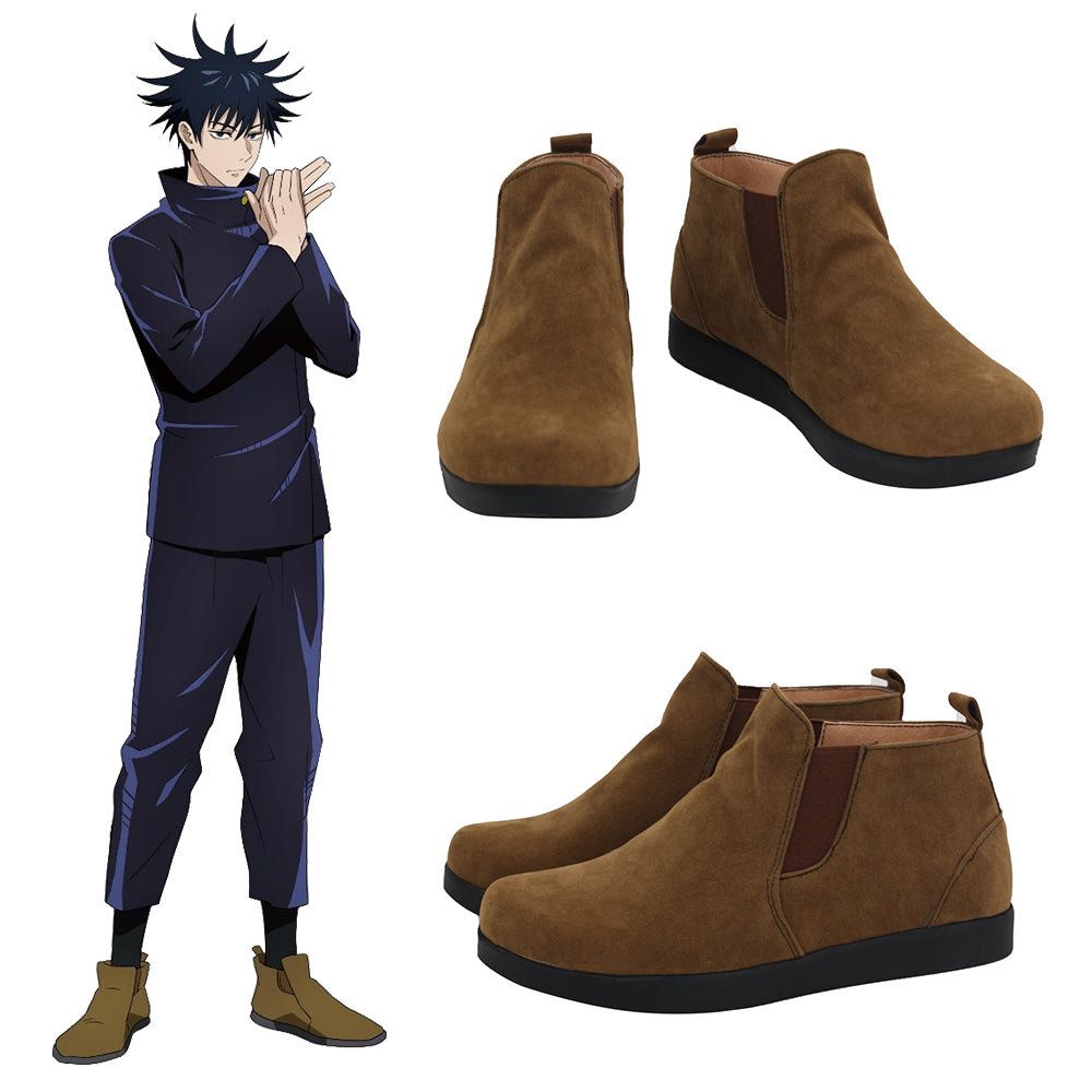 靴 Megumi Jujutsu Kaisen Sorcery Fight Megumi Fushiguro Brown Cosplay Shoes