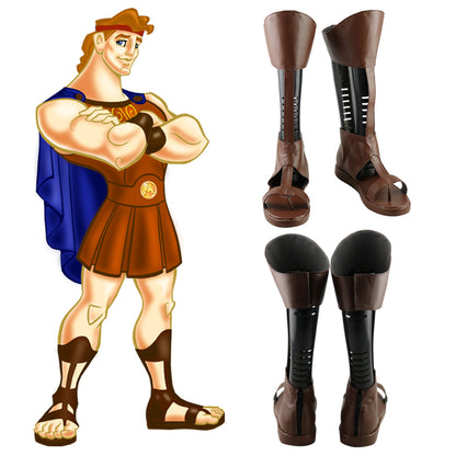 Disney Hercules Hades Dark brown Shoes Cosplay Boots