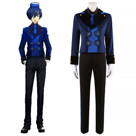 Persona 3 Reload DLC P3R Male Protagonist Makoto Yuki Blue Cosplay Costume