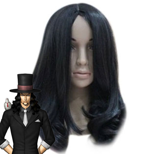 One Piece CP0 Rob Lucci Black Cosplay Wig