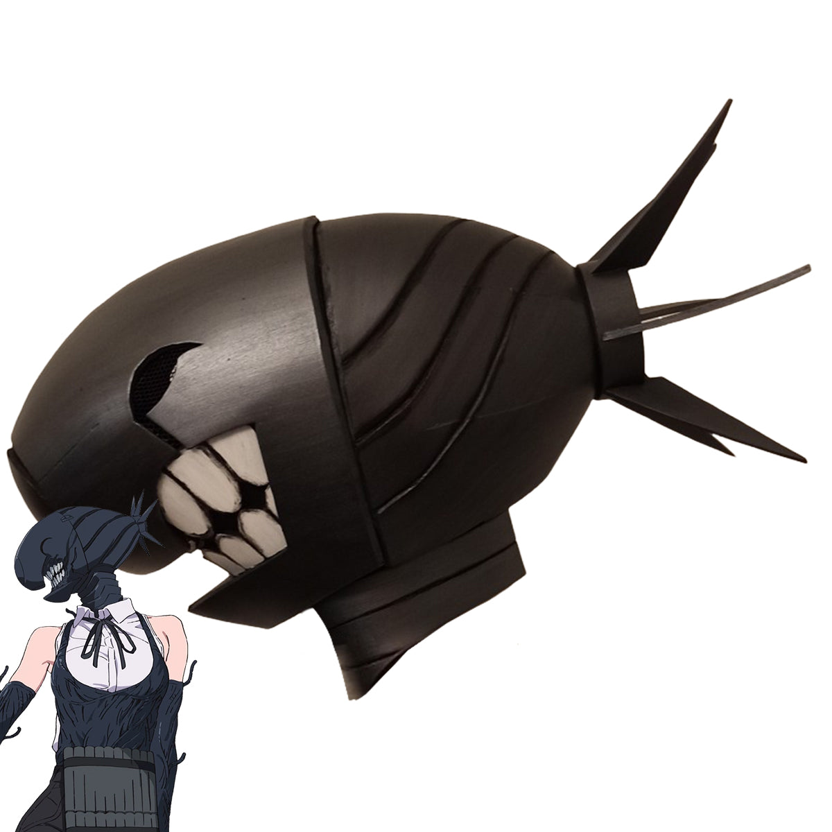 Chainsaw Man Lady Reze Black Helmet Cosplay Weapon Prop