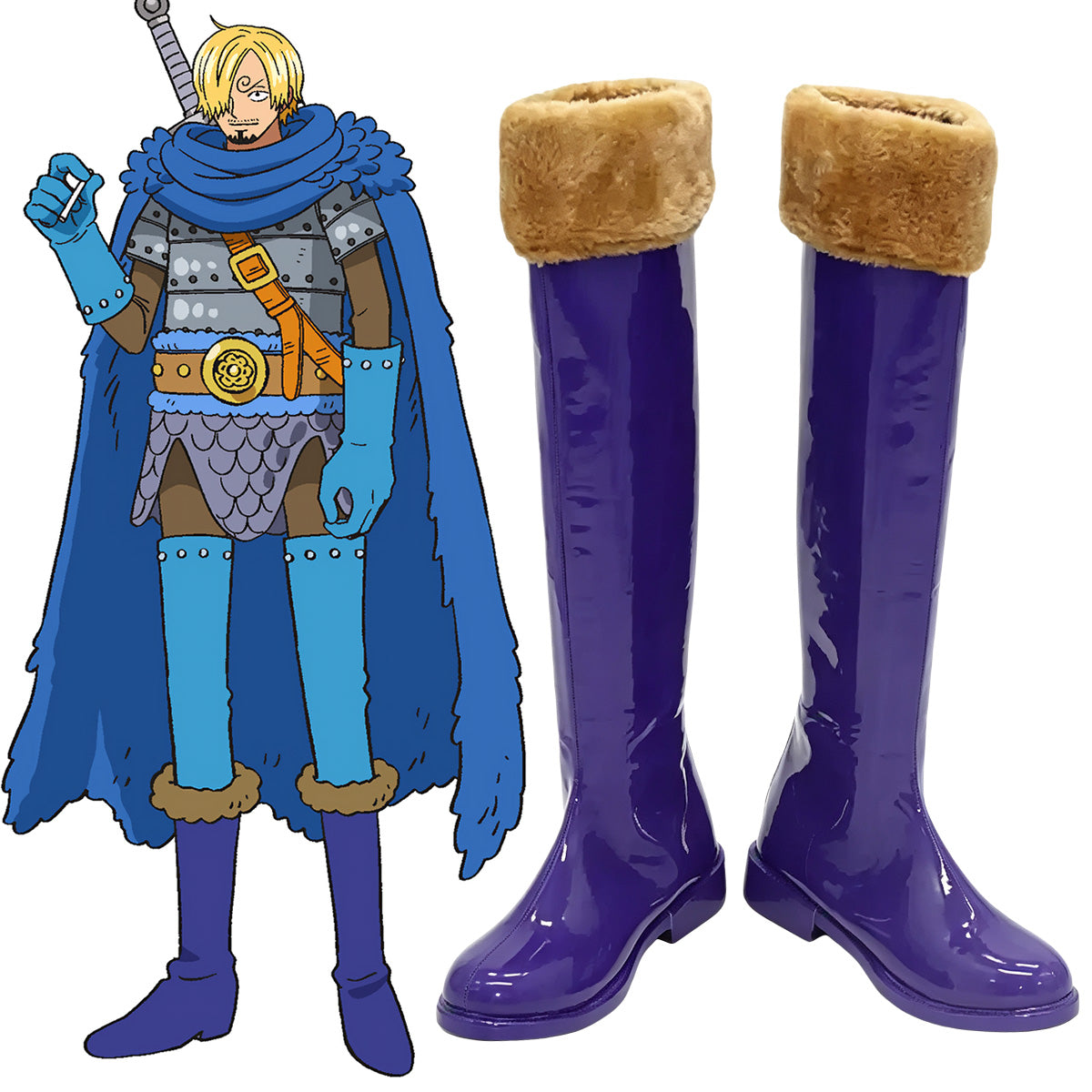 Akatsuki Deidara de Naruto Halloween zapatos blancos botas de Cosplay