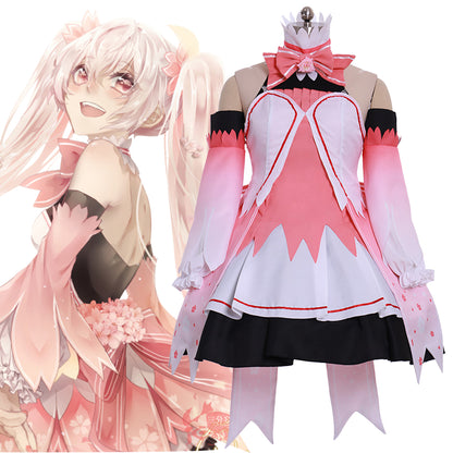 Vocaloid Hatsune Miku Sakura Miku Rosa Kleid Cosplay Kostüm