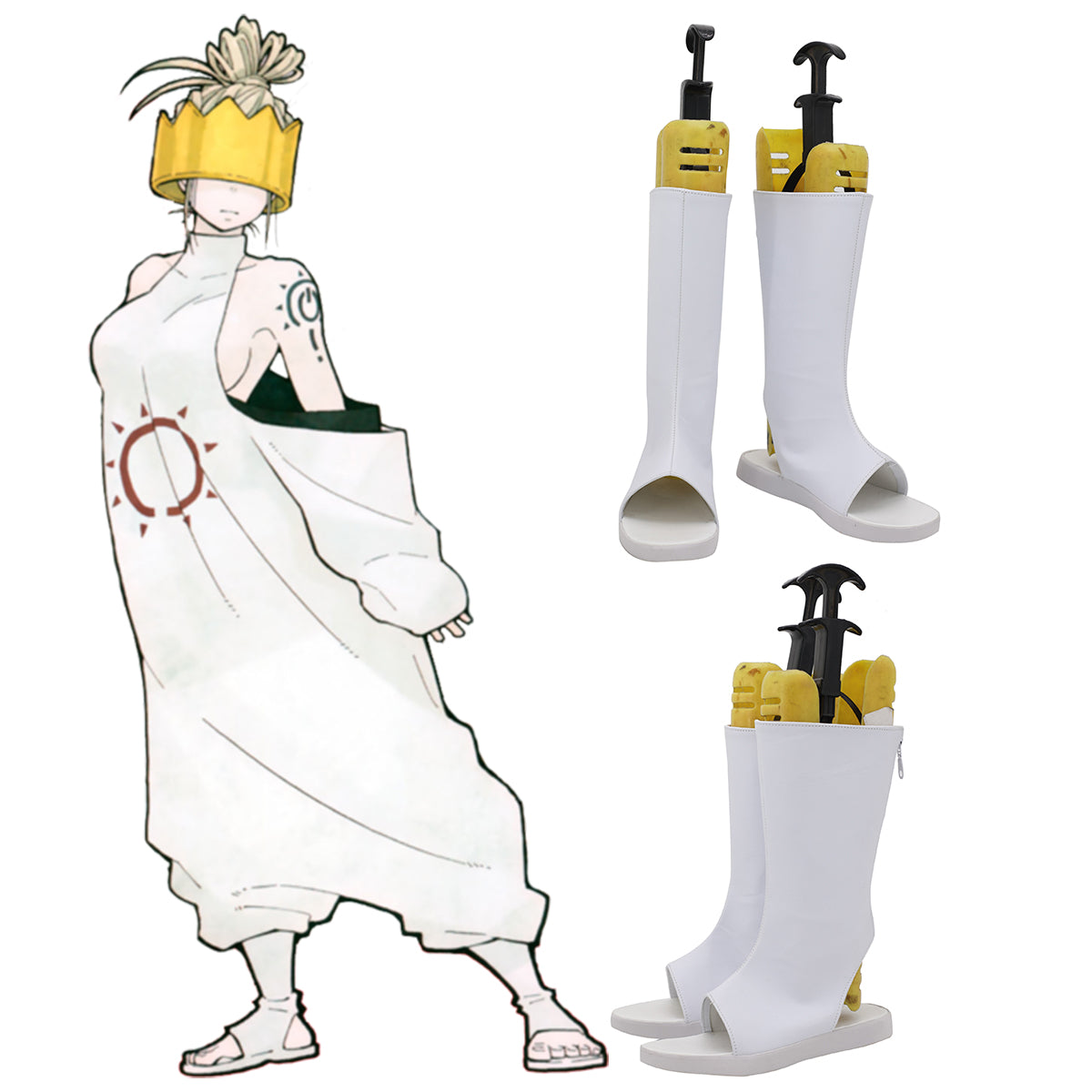 Fire Force Enen No Shouboutai Haumea White Cosplay Shoes